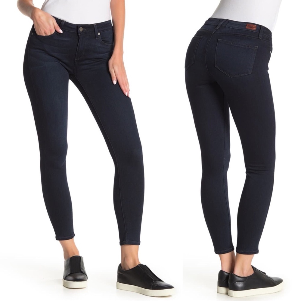 Paige Verdugo Ankle Skinny Jeans Reed Dark Blue 28
